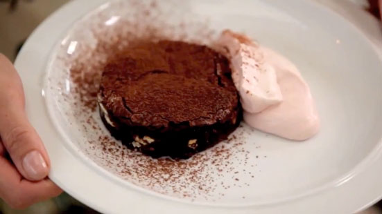 How to Make Triple Chocolate Brownie & Raspberry Cream   Delicious Desserts 