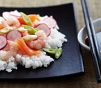 Scattered sushi rice salad