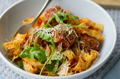 Pasta with meatballs