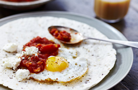 Mexican friedeggtortillawraps He
