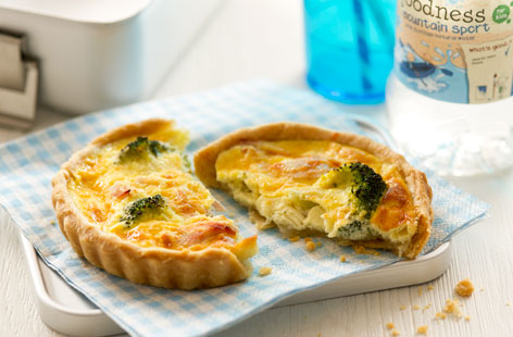 Mini ham broccoli quiche (h)