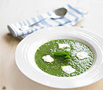 Minted pea & goats cheese soupTHUMB