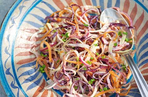 Mixed slaw salad hero