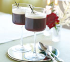 Mulled wine jelly with vanilla ice cream