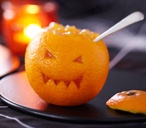 Orange jack o’lanterns with jelly