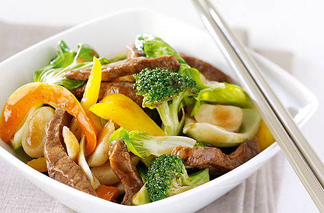 Oriental beef stir fry