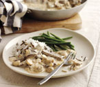 Creamy beef stroganoff