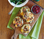 Potato, brie, sausage and sage patties 
