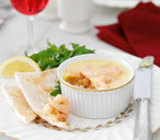 Potted prawns with Melba toast