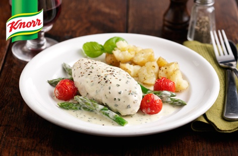 Primavera chicken with basil