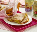 Ham, cheese and pineapple quesadillas
