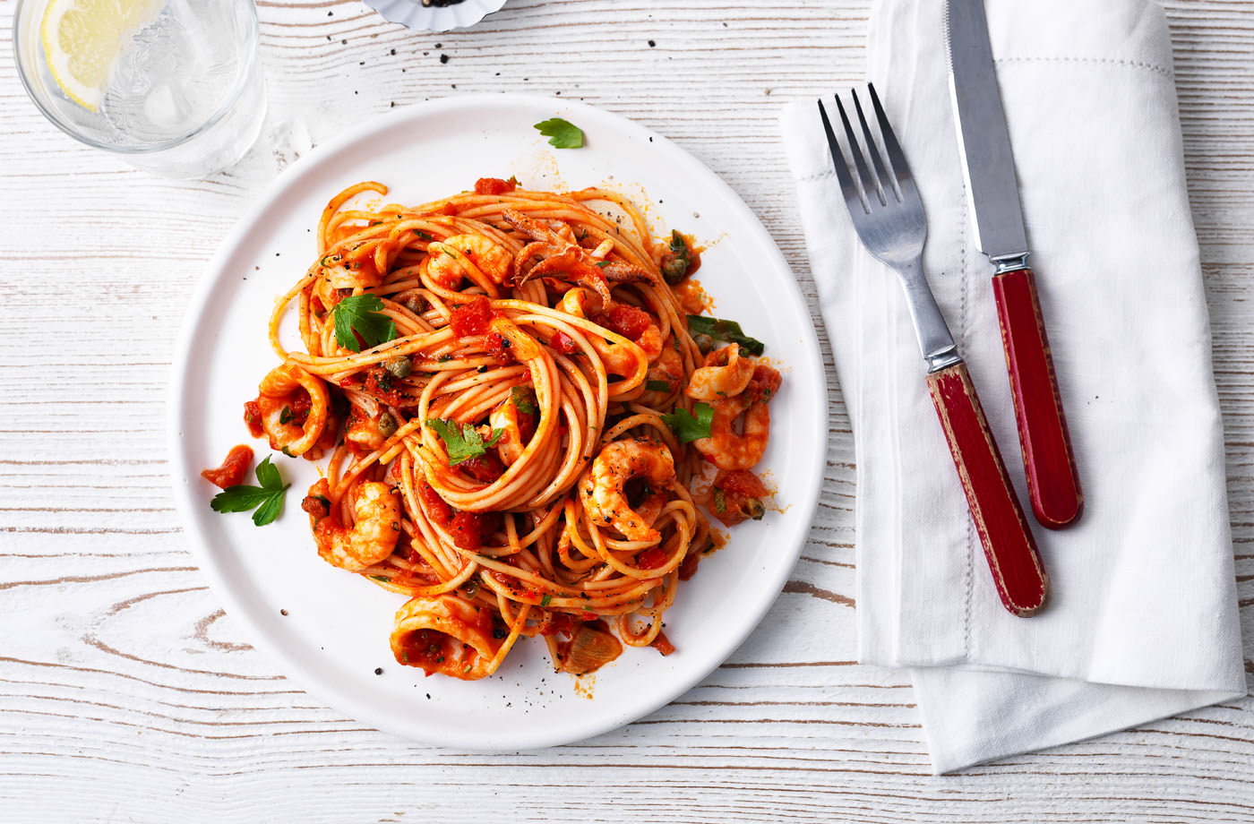 Seafood Spaghetti With Marinara Sauce Tesco Real Food