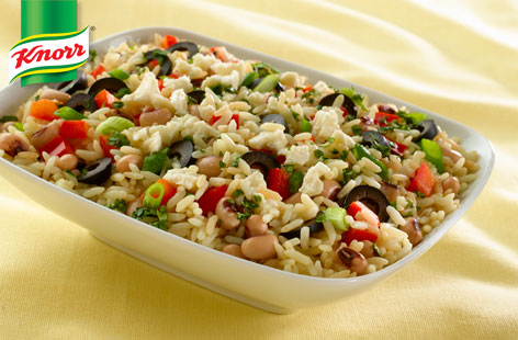 Rice and black eyed pea salad