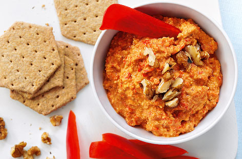 Roasted pepper and walnut dip