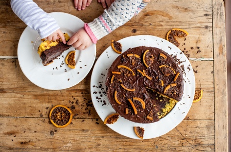 Shaun Rankin’s chocolate orange pudding with orange crisps