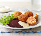 Salmon fried fish balls