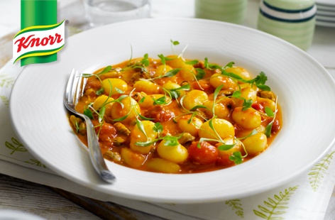 Seafood ragu with gnocchi