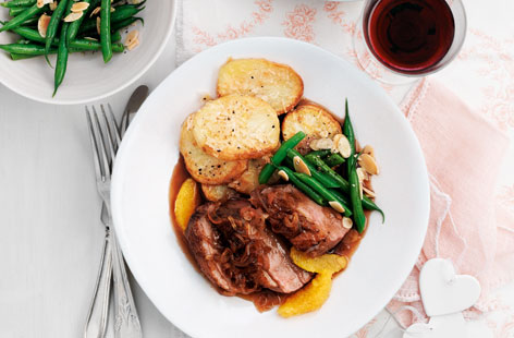Seared duck breasts