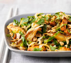 Shiitake mushroom and chicken pad thai thumb