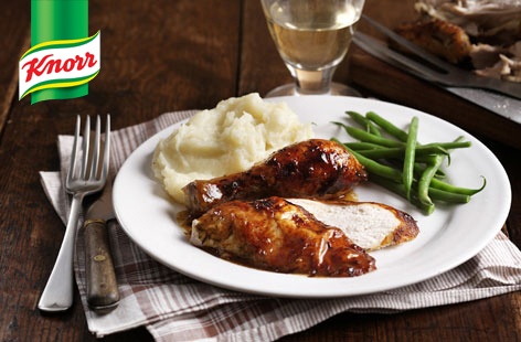 Spiced roast chicken with chestnut