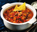 Spicy bean and sweet potato stew