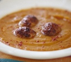 Spicy butternut squash and sausage soup
