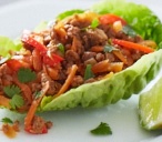 Crispy sweet chilli and Quorn lettuce wraps