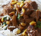 Middle Eastern spiced beef pilaf