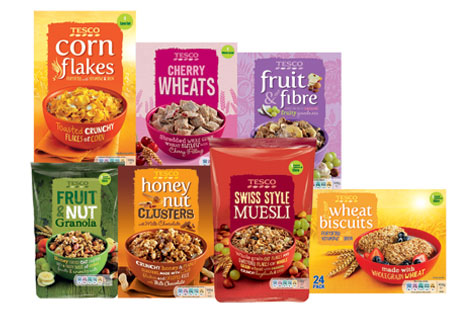 New and improved Tesco cereals