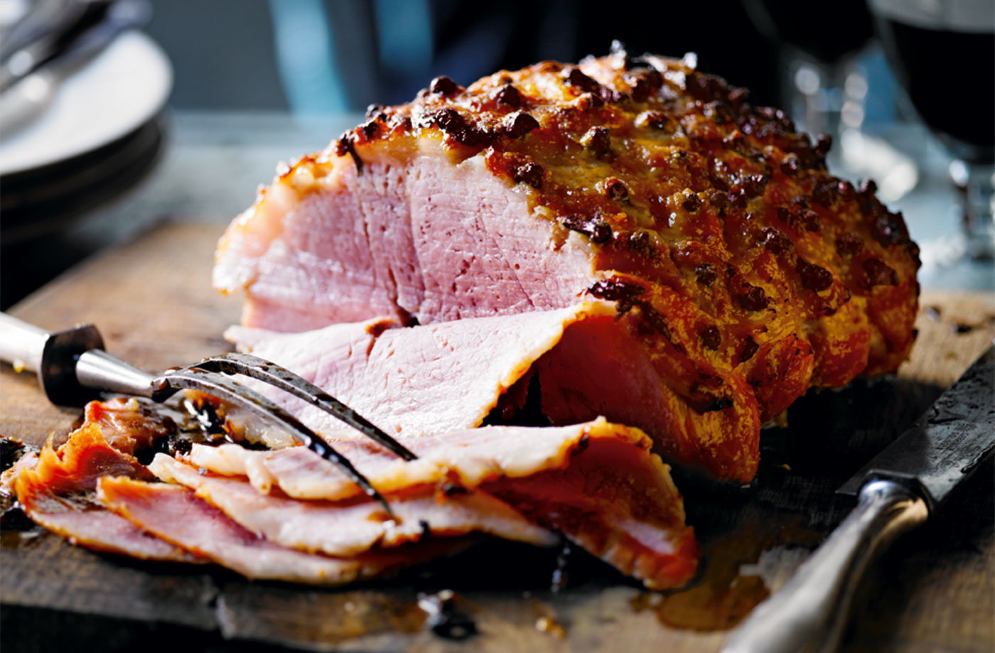 Classic honey and mustard baked gammon Tesco Real Food