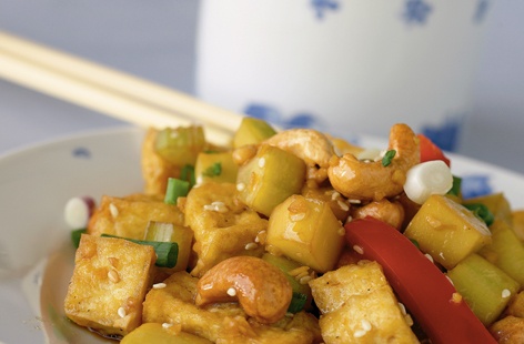Warm tofu salad with sesame dressing THUMB