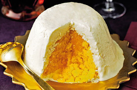 Yoghurt and orange bombe