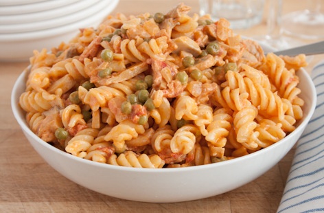 Bacon and mushroom pasta