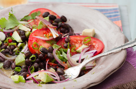 Avocado and kidney bean salad