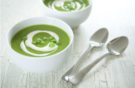 chilled pea mint soup HERO