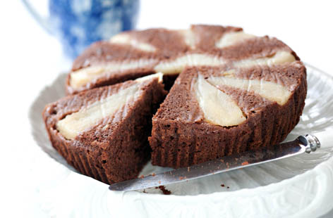 chocolate and pear pudding