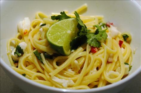 Crab linguine with chilli & lime | Tesco Real Food