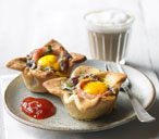 Mini bacon and egg tarts