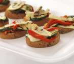 Gluten-free bruschetta with lemon, garlic and basil