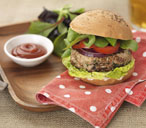 Gluten-free pork, apple and sage burger