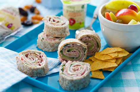Ham and cheese pinwheel sandwiches