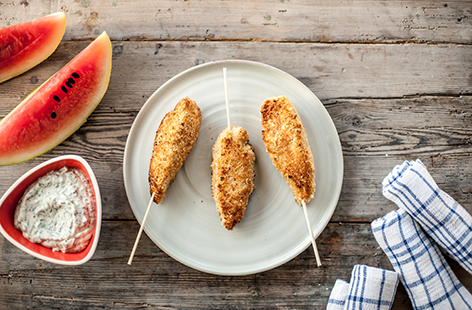 Bruno Loubet's nutty chicken lollipop
