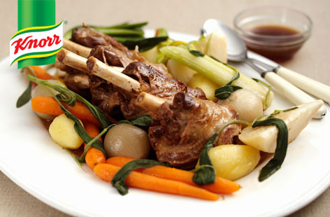Lamb shanks stockpot