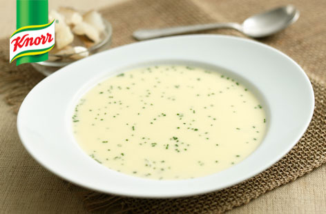 Potato soup with smoked haddock