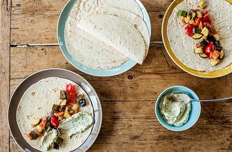 Mark Dodson's veggie and cream cheese roll over