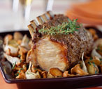 Loin of pork with mustard crust