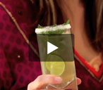 Mint tea cocktail
