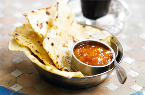 M'smmens with orange jam