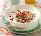 Muesli with a trio of toppings