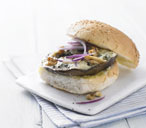 Mushroom burgers with blue cheese
